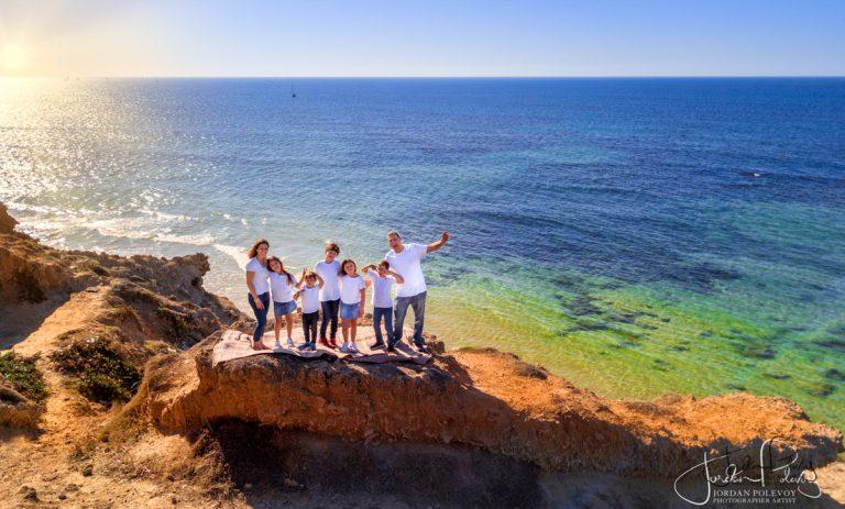 A family at the ocean in Israel