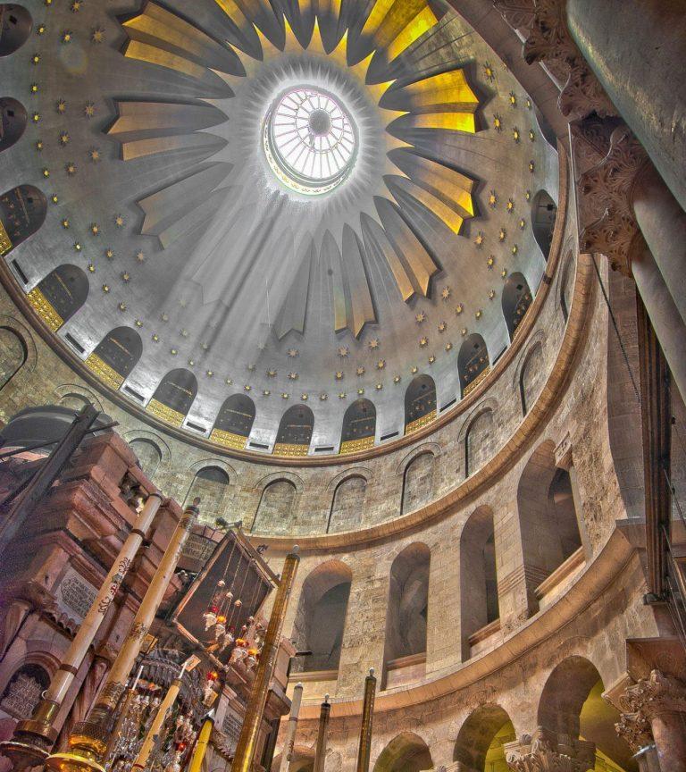 The inside of a church in Israel.